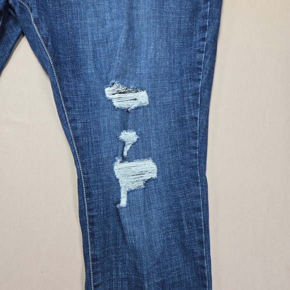 Levi's 721 High Rise Skinny Jeans‎ Distressed Ripped Denim Plus Size 24W - Picture 5 of 16